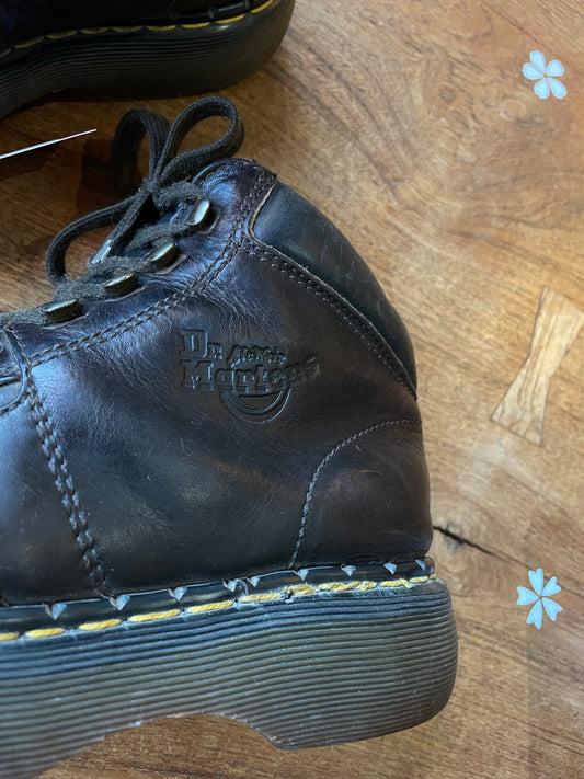 vintage 90s doc martens leather hiker boots