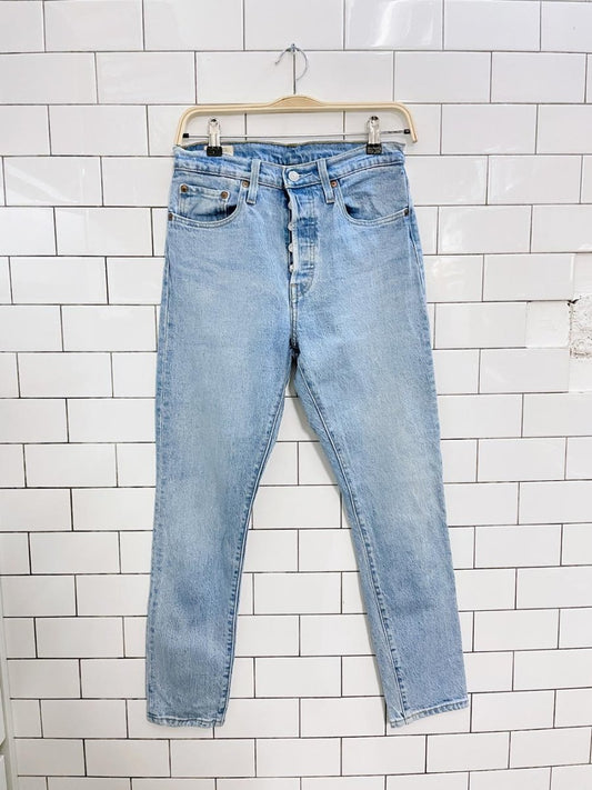 levi's 501 slim button fly straight jeans - good market thrift store