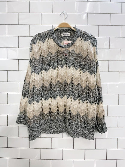 via vitale metallic wool-mohair blend sweater