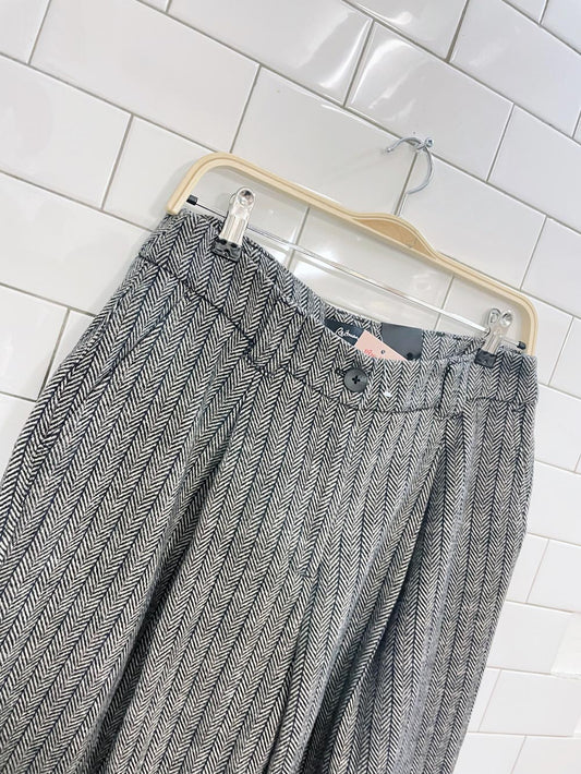 nwt reitmans houndstooth pleated wide leg trouser