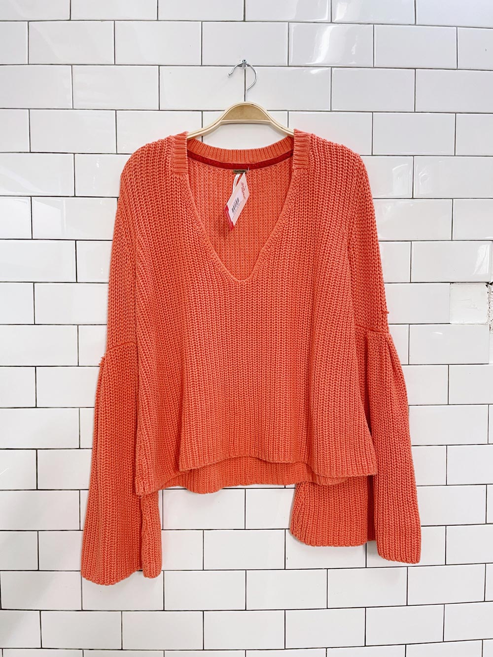 free people damsel bell sleeve sweater