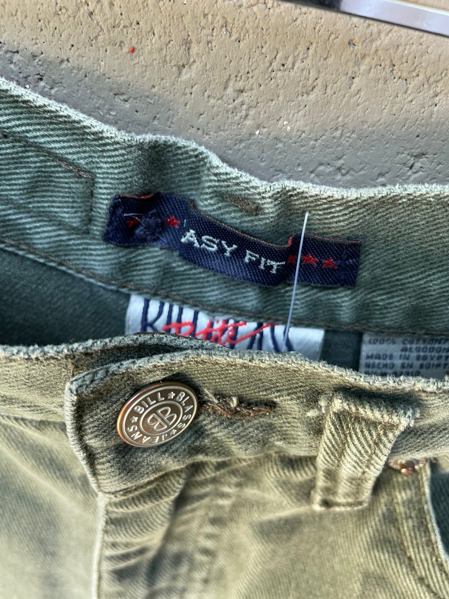 vintage bill blass long denim short