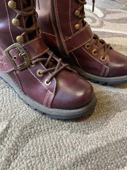 fly london leather selu combat boot