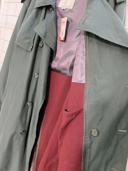 vintage london fog wool lined soft trench coat