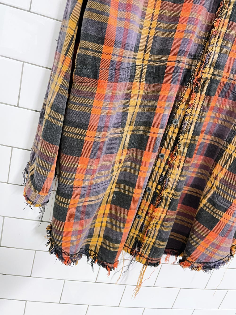 we the free summer daydream plaid grunge shirt
