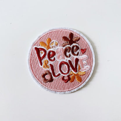 embroidered groovy summer iron - on patch - good market thrift store