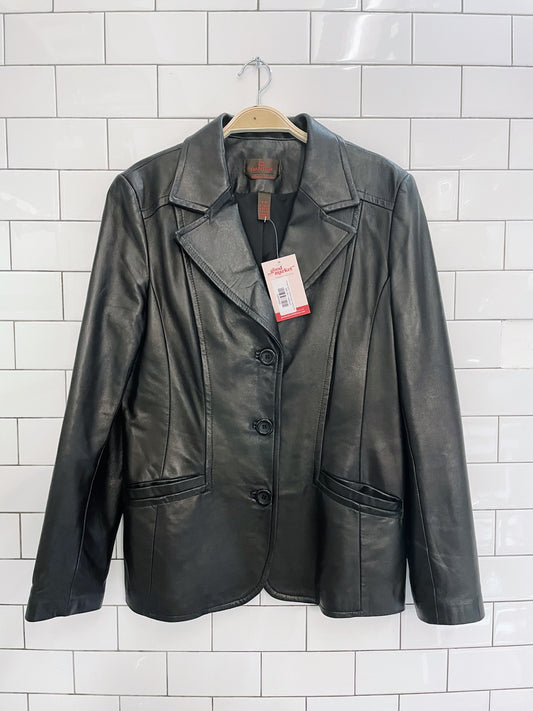 vintage danier minimal butter leather jacket