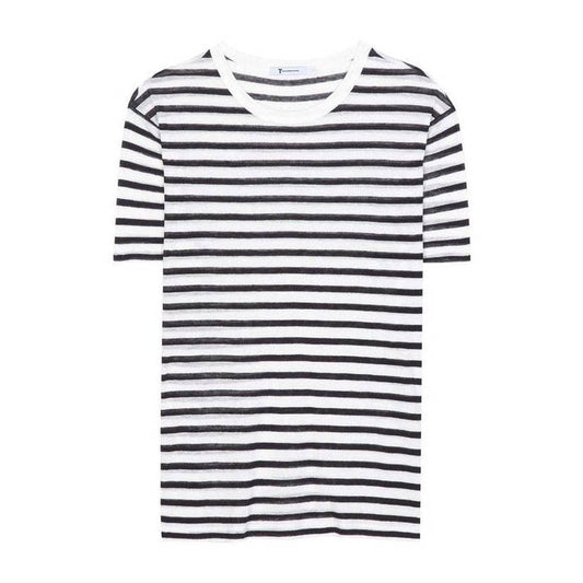t alexander wang linen blend striped tee