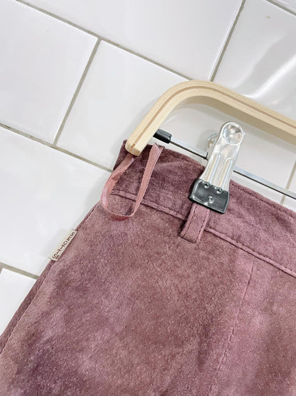 vintage scotts suede straight leg burgundy pant