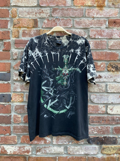 vintage 90s survivors skull tee