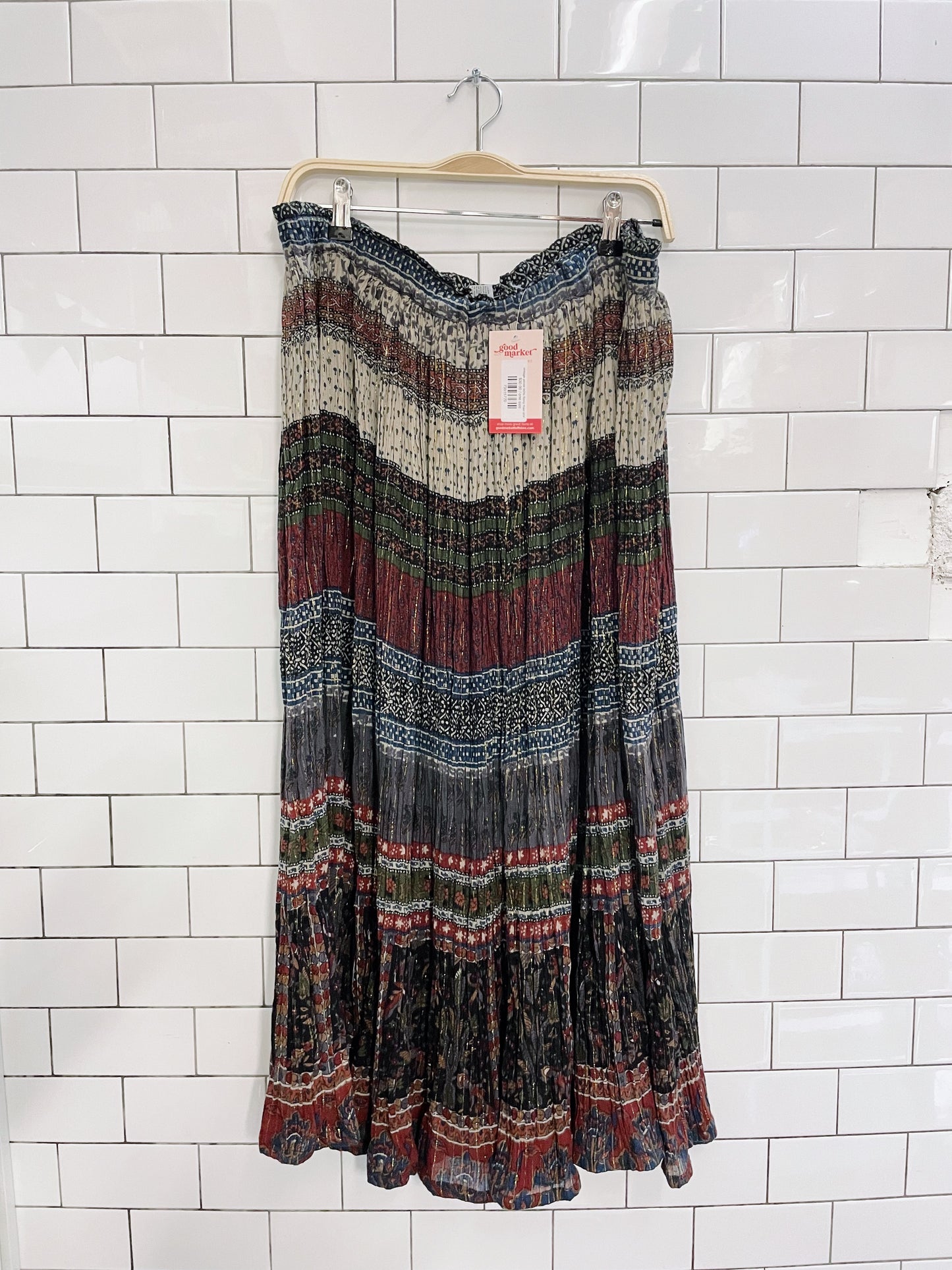 vintage jessie boho flowy maxi skirt