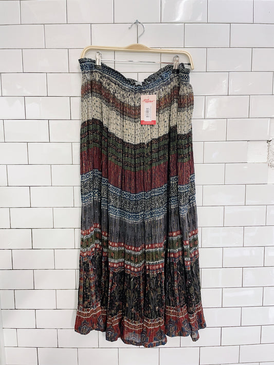 vintage jessie boho flowy maxi skirt
