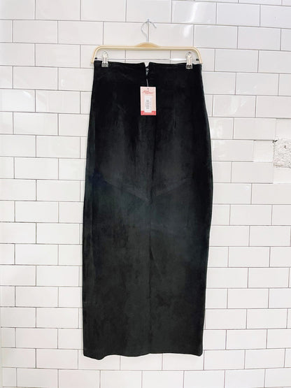 vintage 90s danier suede maxi skirt
