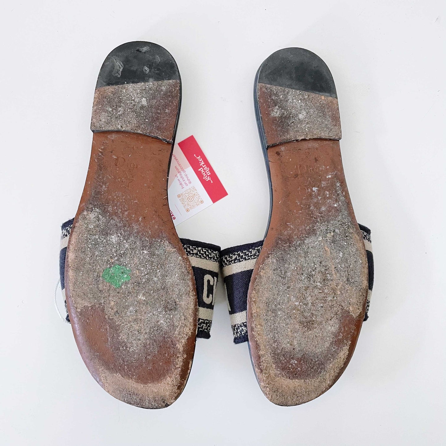 dior 2023 embroidered cotton dway slides