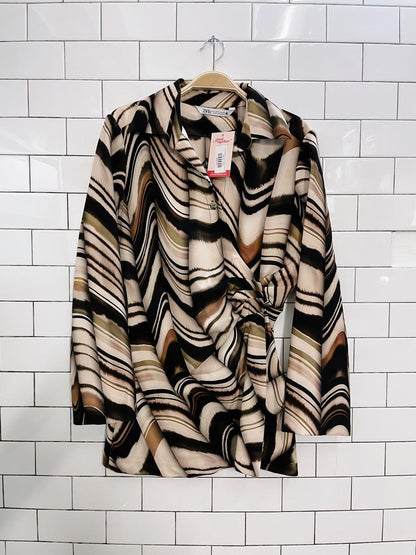 zara blogger fav printed blouse + pant set