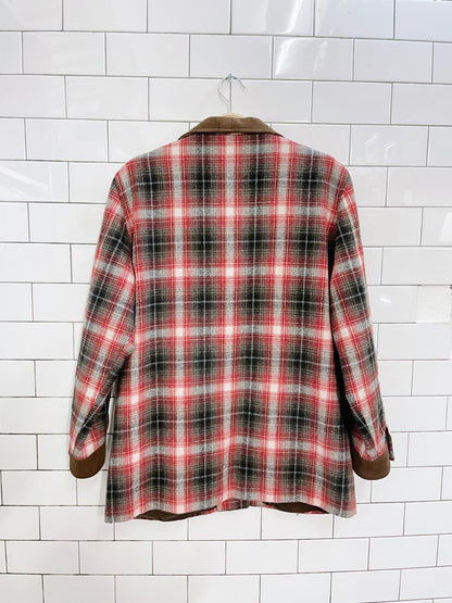 vintage st johns bay wool-blend shirt jacket