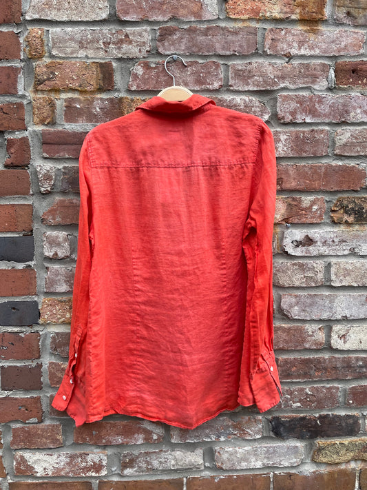 j crew the perfect shirt 100% linen