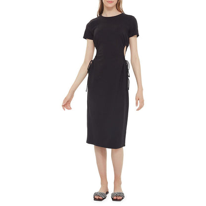 venice love cut out tie up side midi dress