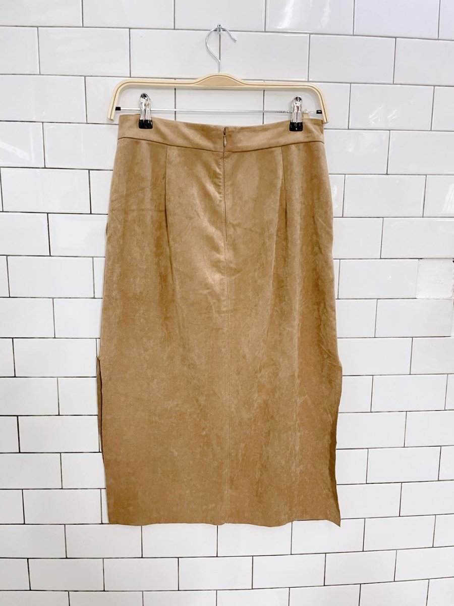 wilfred crémazie vegan suede midi skirt - good market thrift store