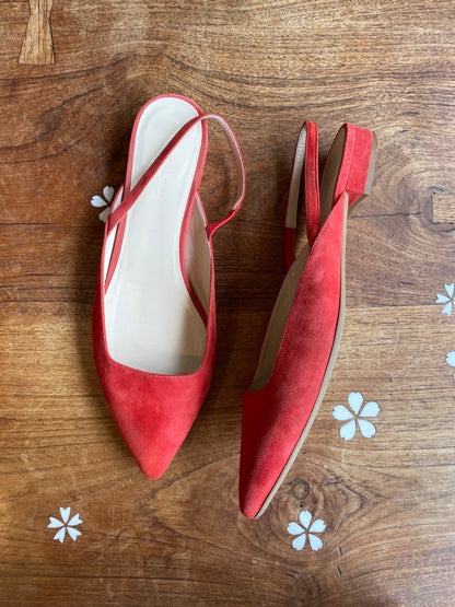 everlane the editor suede slingback flats