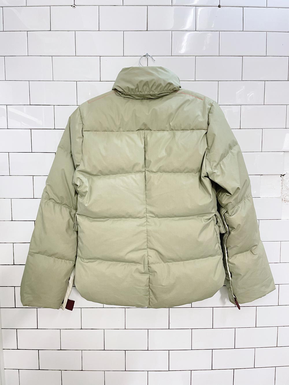 diesel bell sleeve utility puffer coat