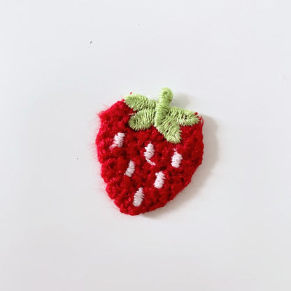 embroidered crochet sew - on patch - good market thrift store