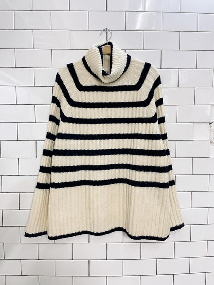 h&m wool-blend chunky rib striped turtleneck