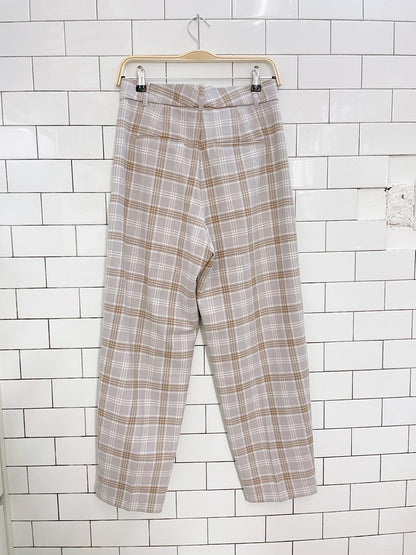 wilfred the effortless pant plaid pleated trouser