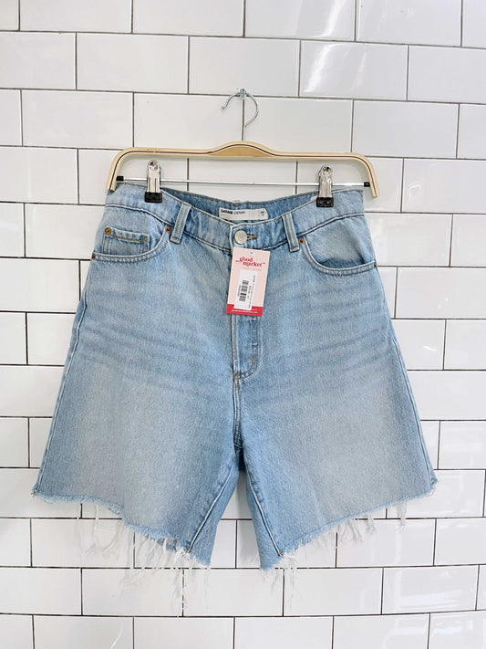 garage 7" long denim cut off short