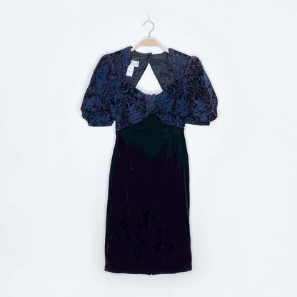 vintage 80s scott mcclintock velvet party dress - size 4