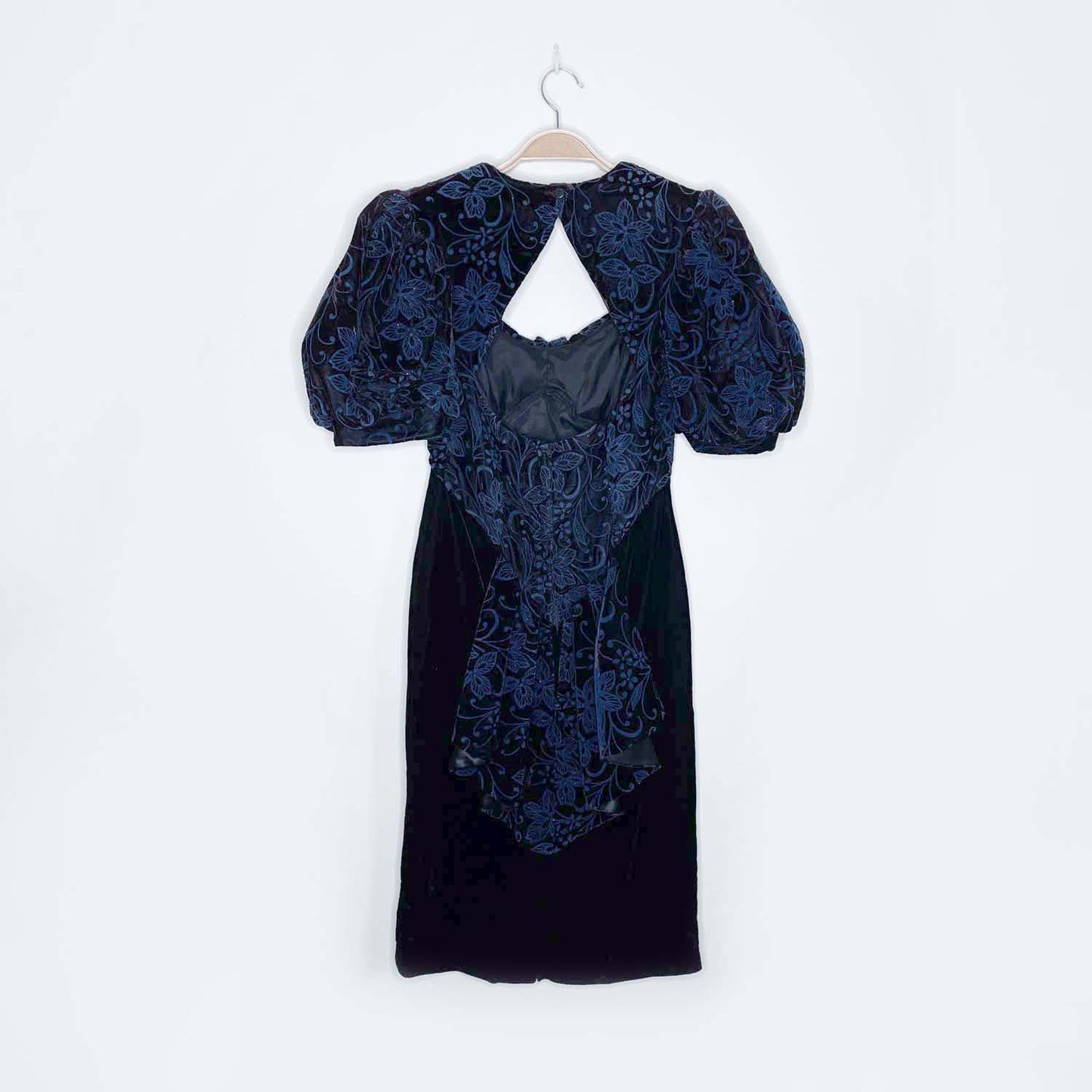 vintage 80s scott mcclintock velvet party dress - size 4
