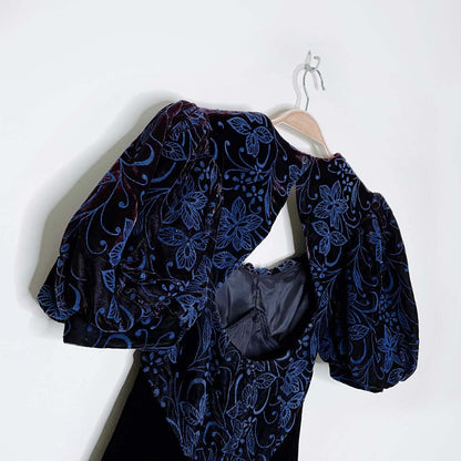 vintage 80s scott mcclintock velvet party dress - size 4