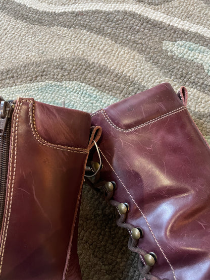 fly london leather selu combat boot