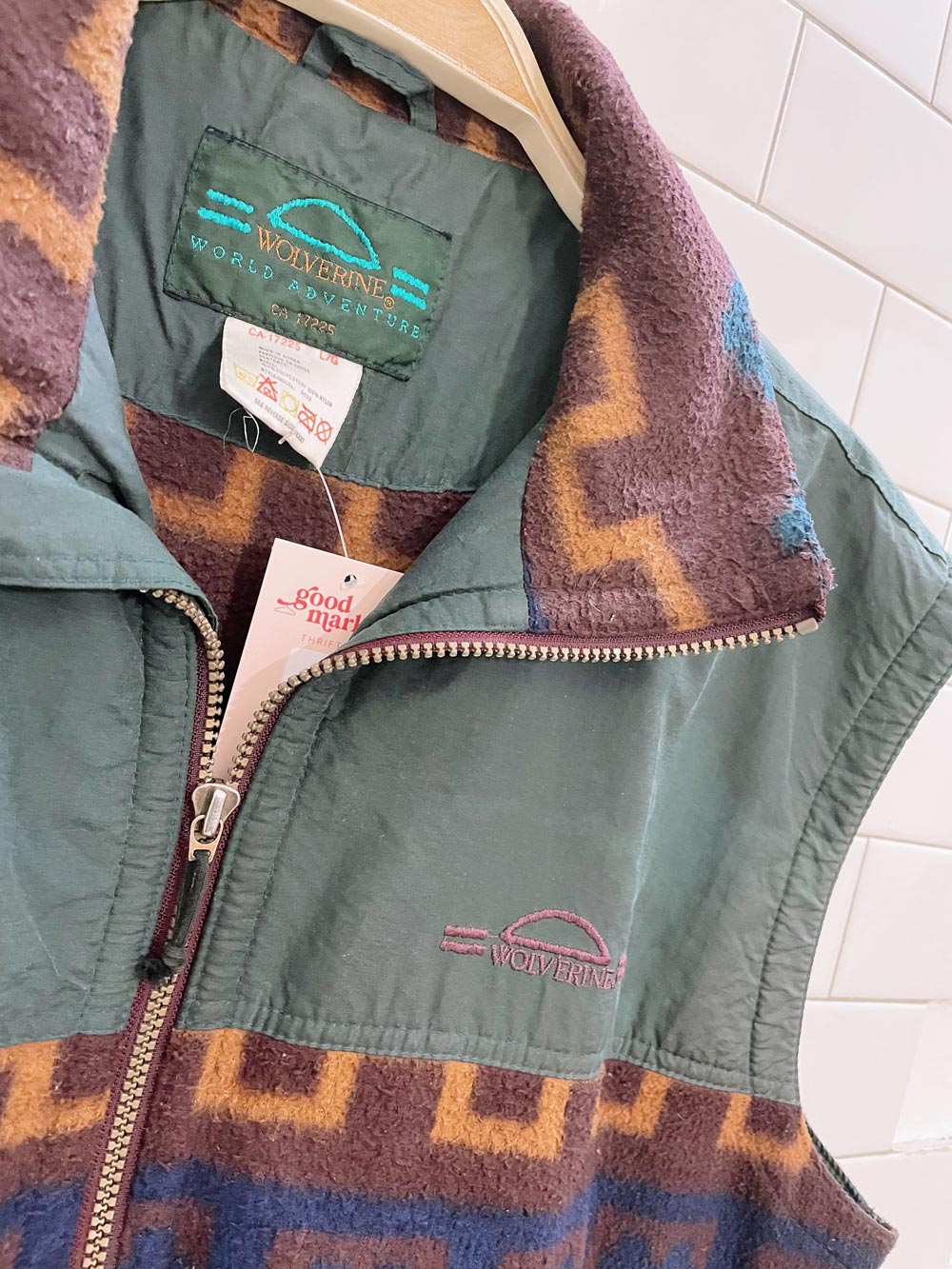 vintage 90s wolverine fleece vest