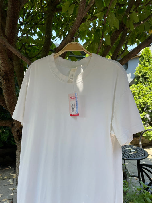 h&m white t-shirt midi dress