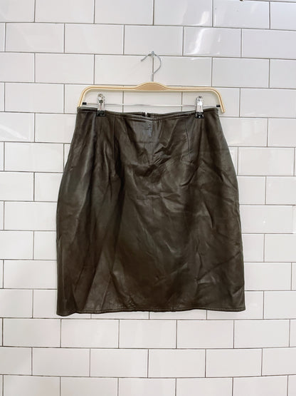 vintage vakko sport butter leather mini skirt