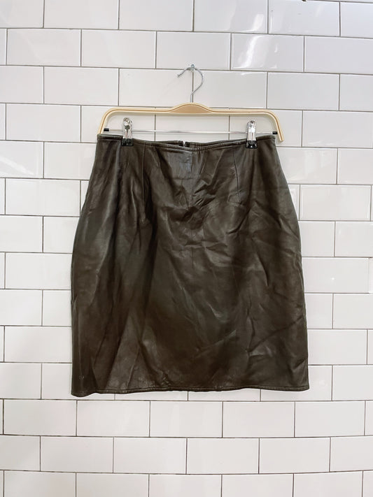 vintage vakko sport butter leather mini skirt