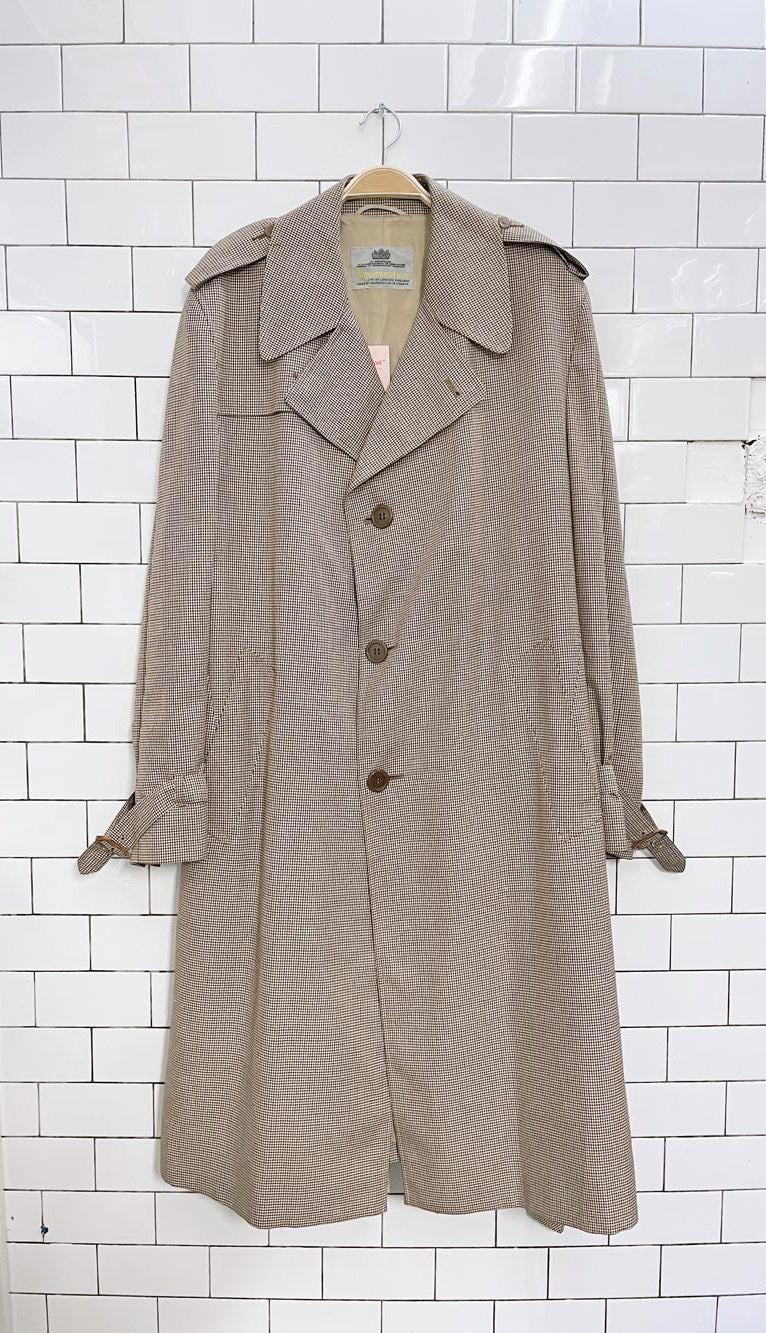 vintage aquascutum houndstooth trench coat