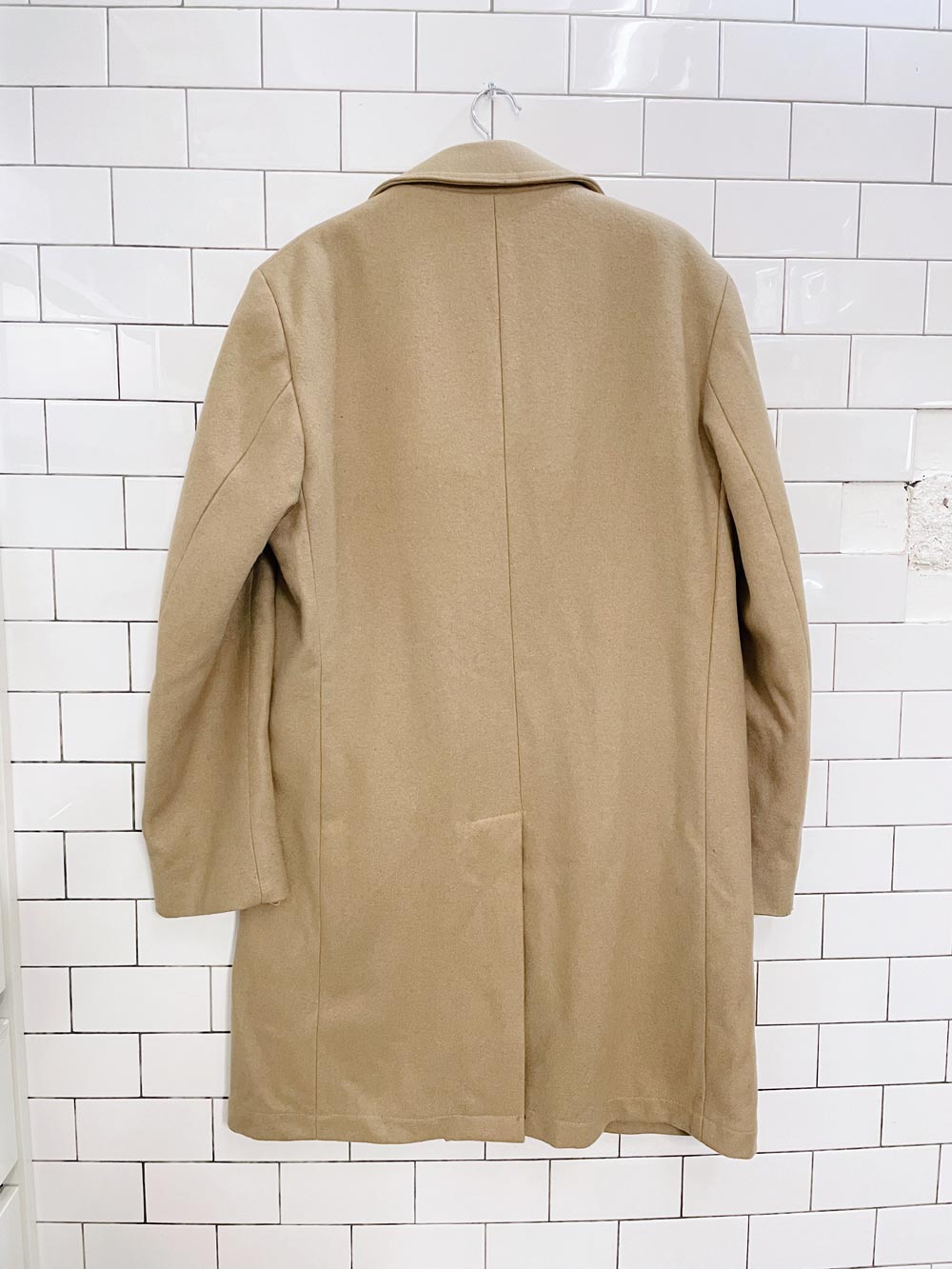 vintage stafford camel wool flannel lined coat