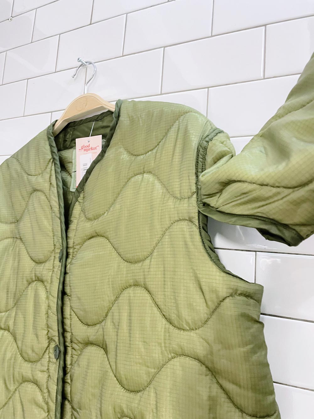 vintage wave quilted liner jacket