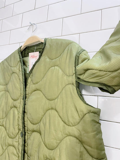 vintage wave quilted liner jacket