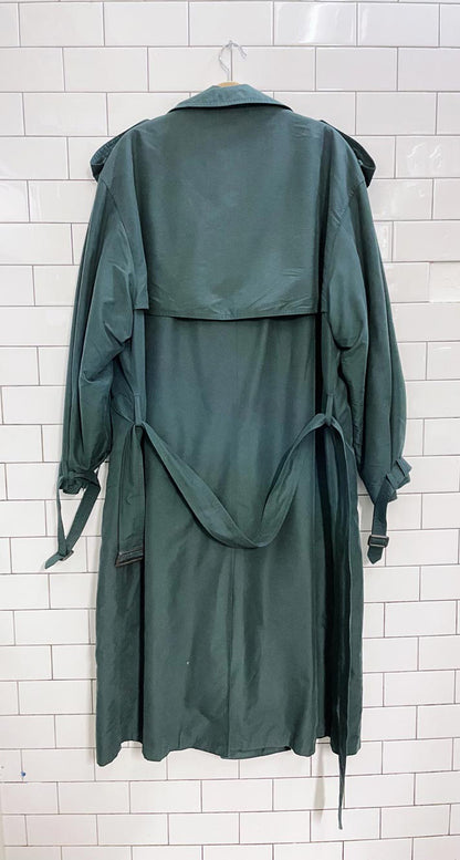 vintage london fog wool lined soft trench coat