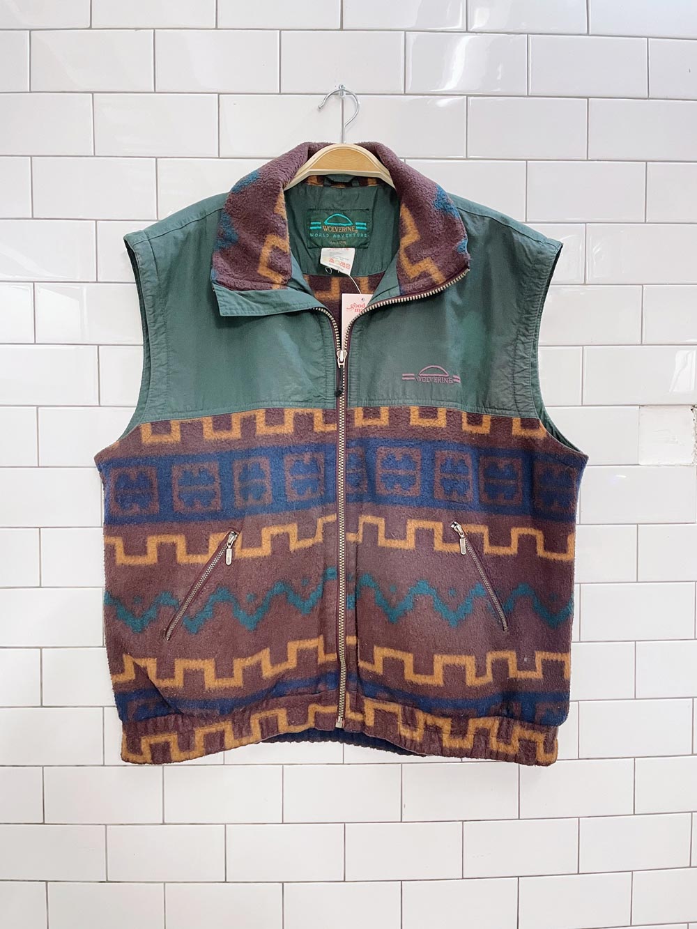 vintage 90s wolverine fleece vest