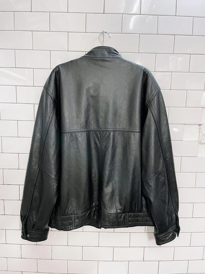 vintage danier heavy leather bomber jacket