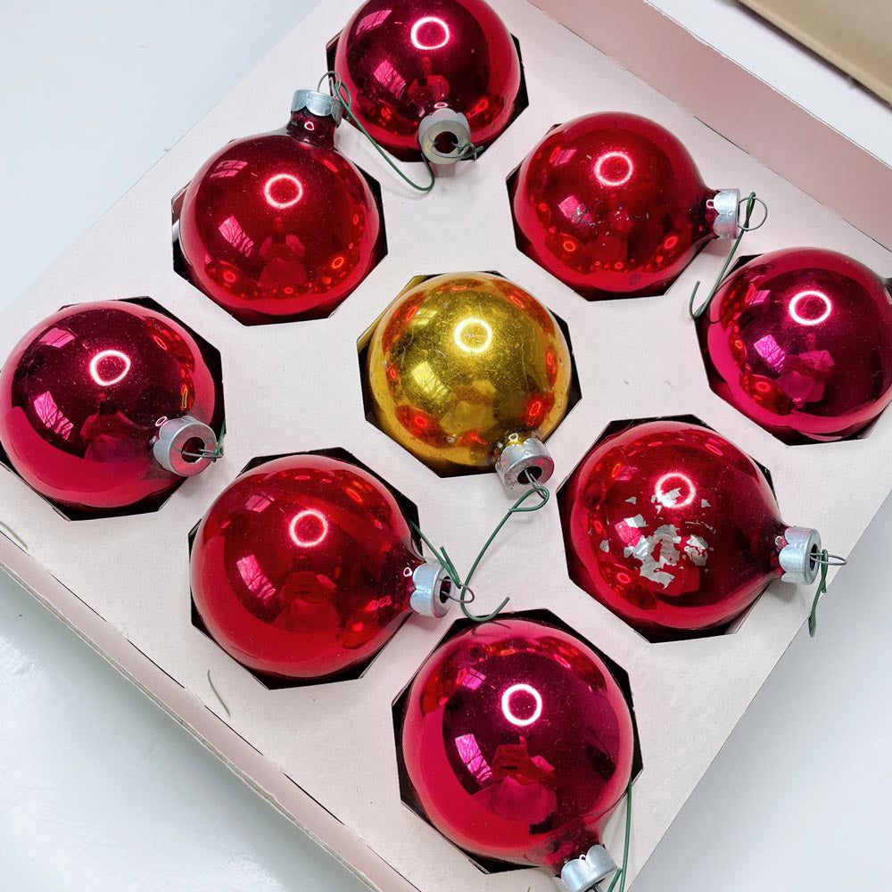 x9 vintage glass ornaments