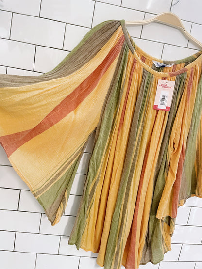 vintage tomorrow's dream boho striped flowy top