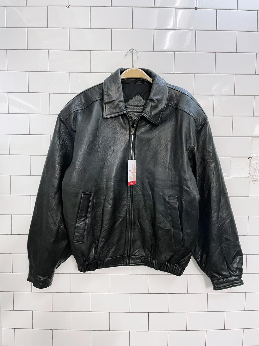 vintage christian dumas butter leather bomber jacket