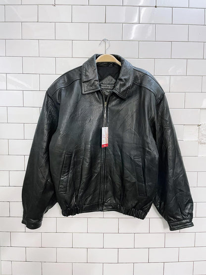 vintage christian dumas butter leather bomber jacket