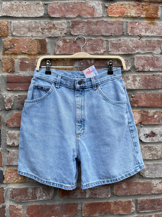 vintage lee high rise long denim shorts