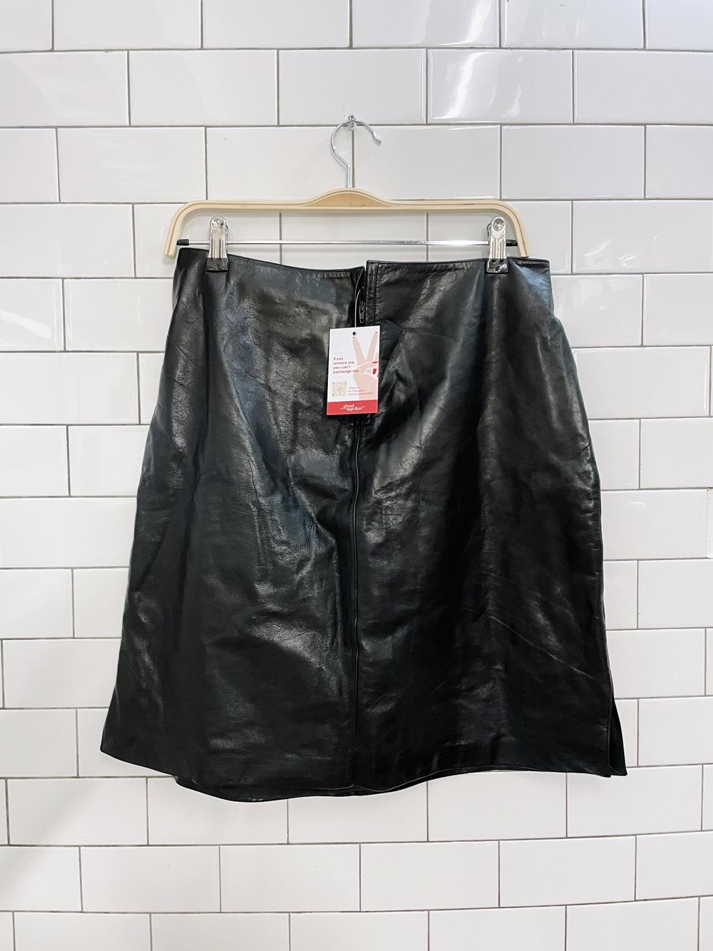 vintage 90s cuero leather mini skirt